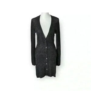 Plenty by Tracy Reese sparkle long line cardigan size L EUC